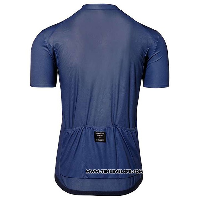 2020 Maillot Ciclismo Tour DE France Fonce Bleu Manches Courtes et Cuissard